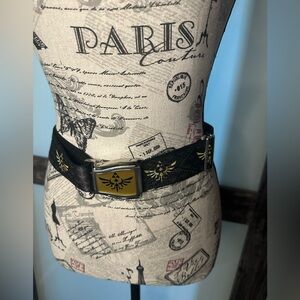 Zelda Black and Gold Belt with Buckle